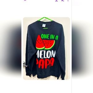 NWOT ONE IN A MELON XL PAPA WATERMELON SWEATSHIRT